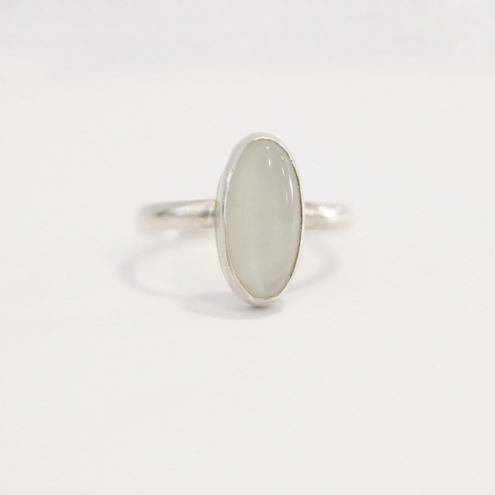Oval Moonstone Gemstone Ring / Ready to ship sizes 5.5, 7, and 8