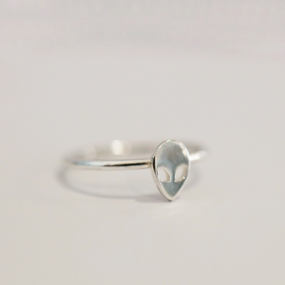 Alien Stacking Ring in Sterling Silver / Size 6 and 7  Ready to ship