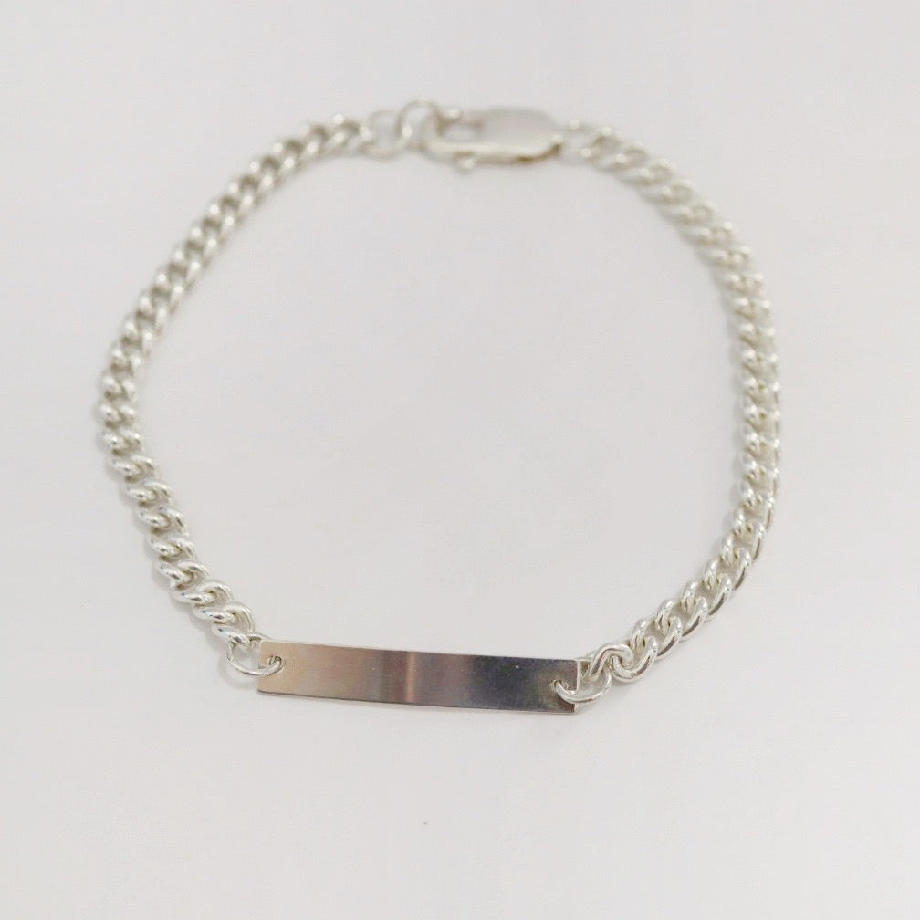 Sterling Silver ID bracelet / Ready to ship