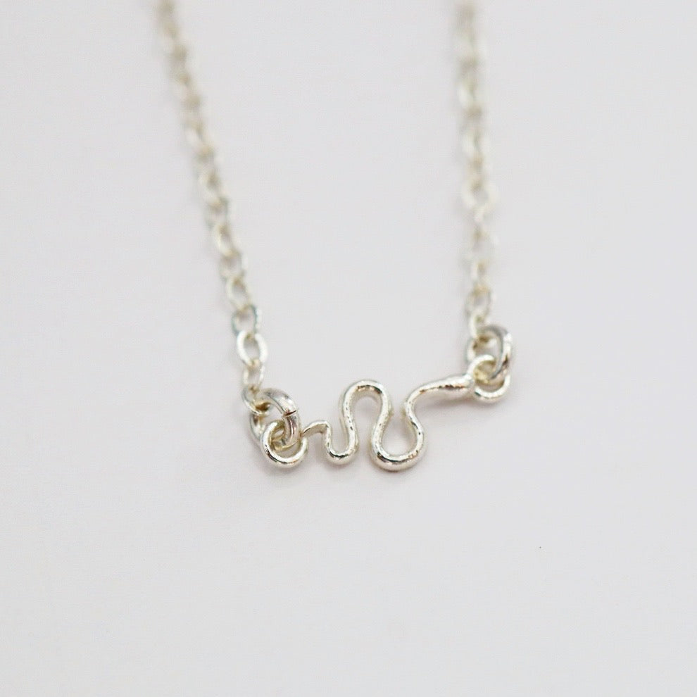 Snake necklace in sterling silver