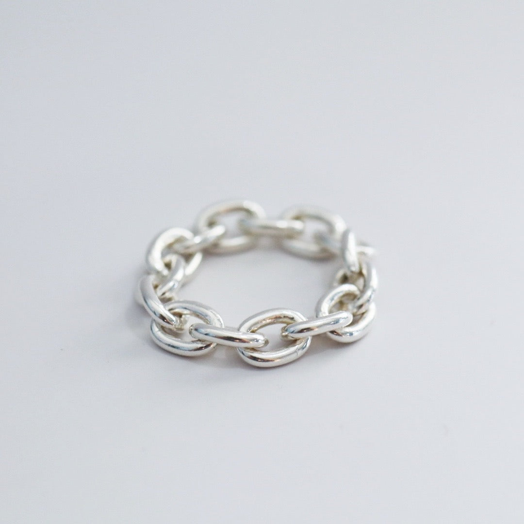 Thick Link Chain Ring in Sterling Silver | Metrix Jewelry | Metrix