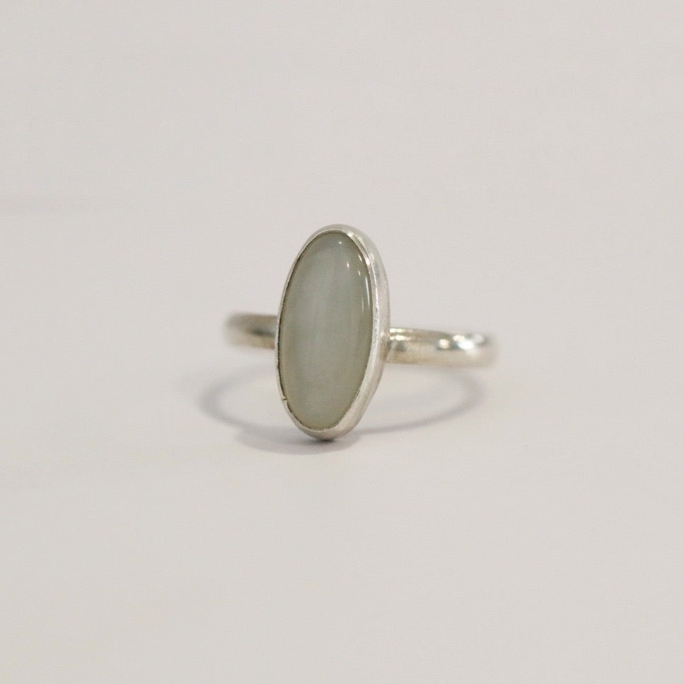 Moonstone stacking ring in sterling silver