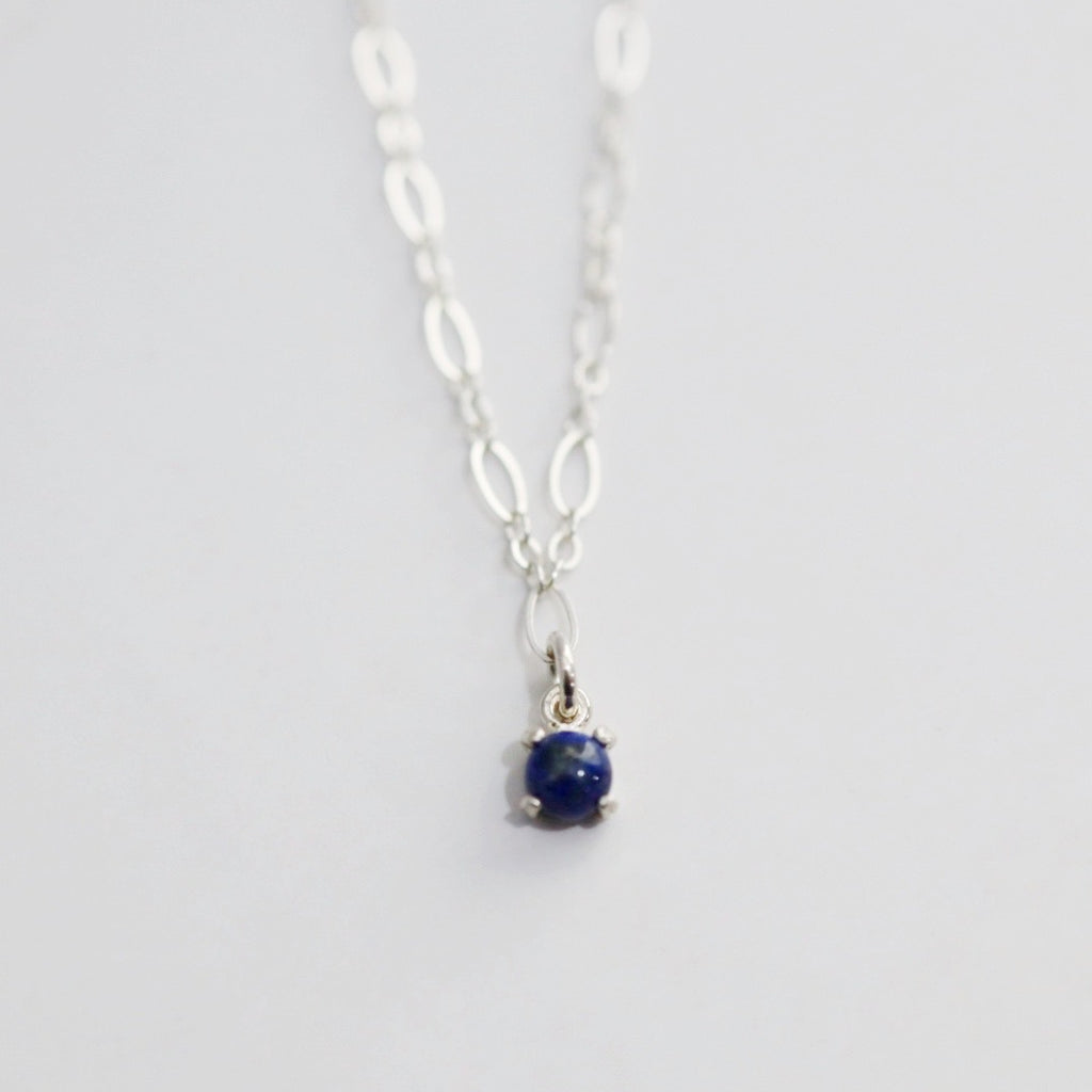 Gemstone Layering Necklace in Sterling Silver  / READY TO SHIP in Garnet, Lapis, and Turquise