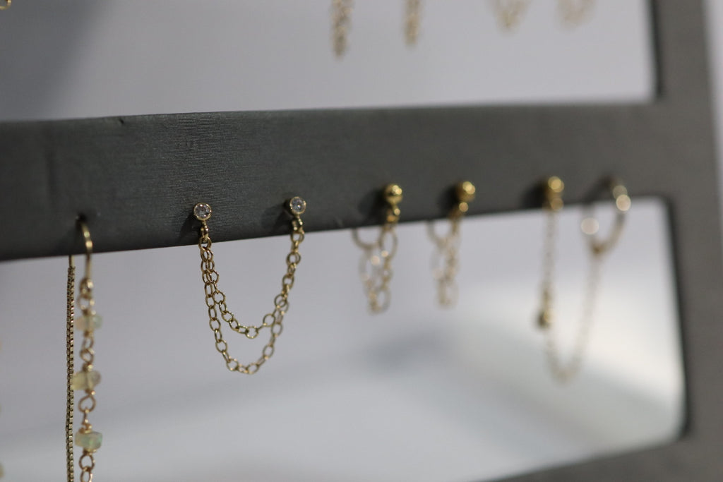 Cubic Zirconia Gemstone Stud Earring in Gold Fill / SINGLE EARRING / READY TO SHIP