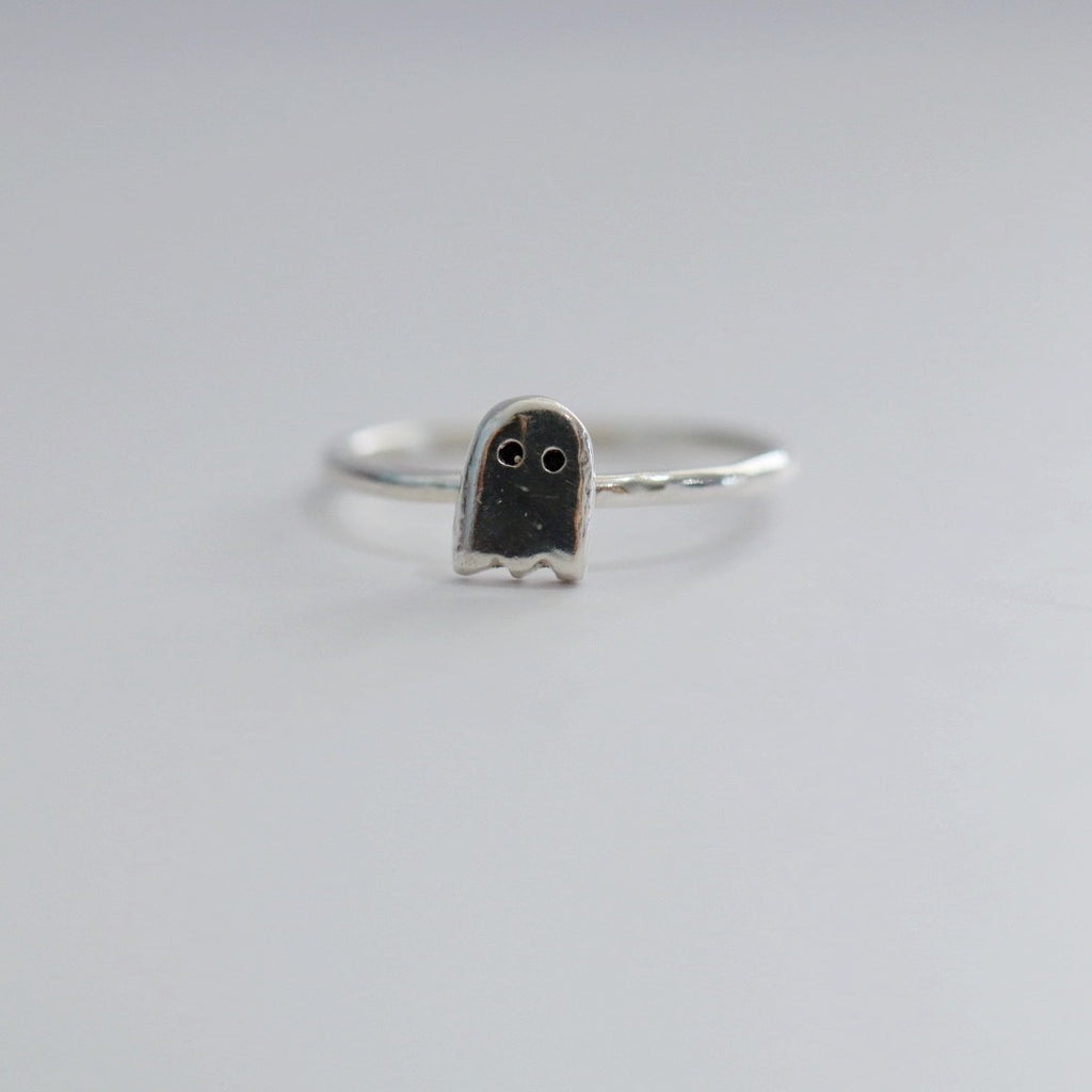 Tiny Ghost Stacking Ring in Sterling Silver