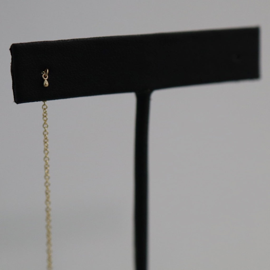 Tiniest Spike Threader Earring in 14 Karat Yellow Gold / SINGLE EARRING / READY TO SHIP