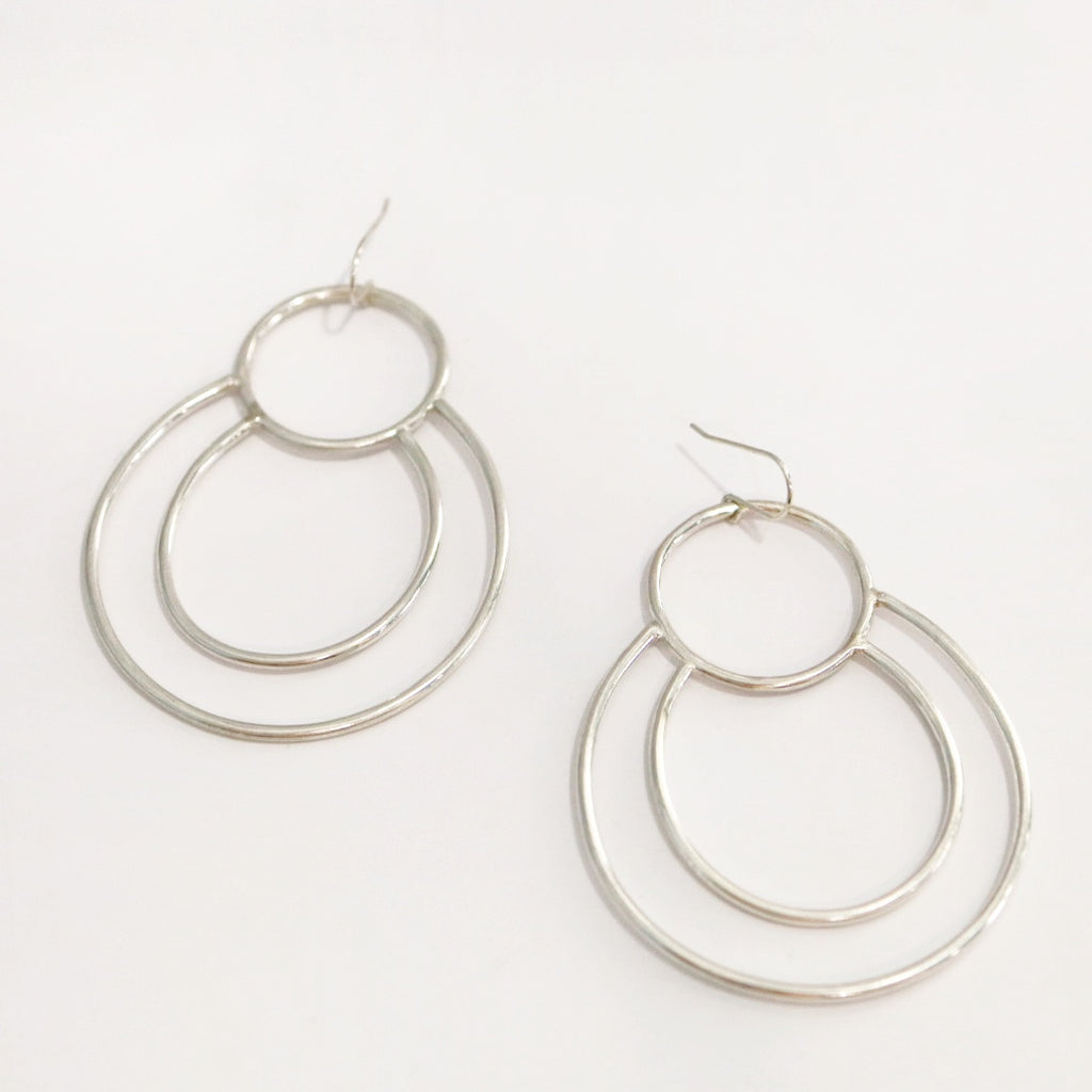 Burst Geometric Earrings in Sterling Silver / Ready to Ship