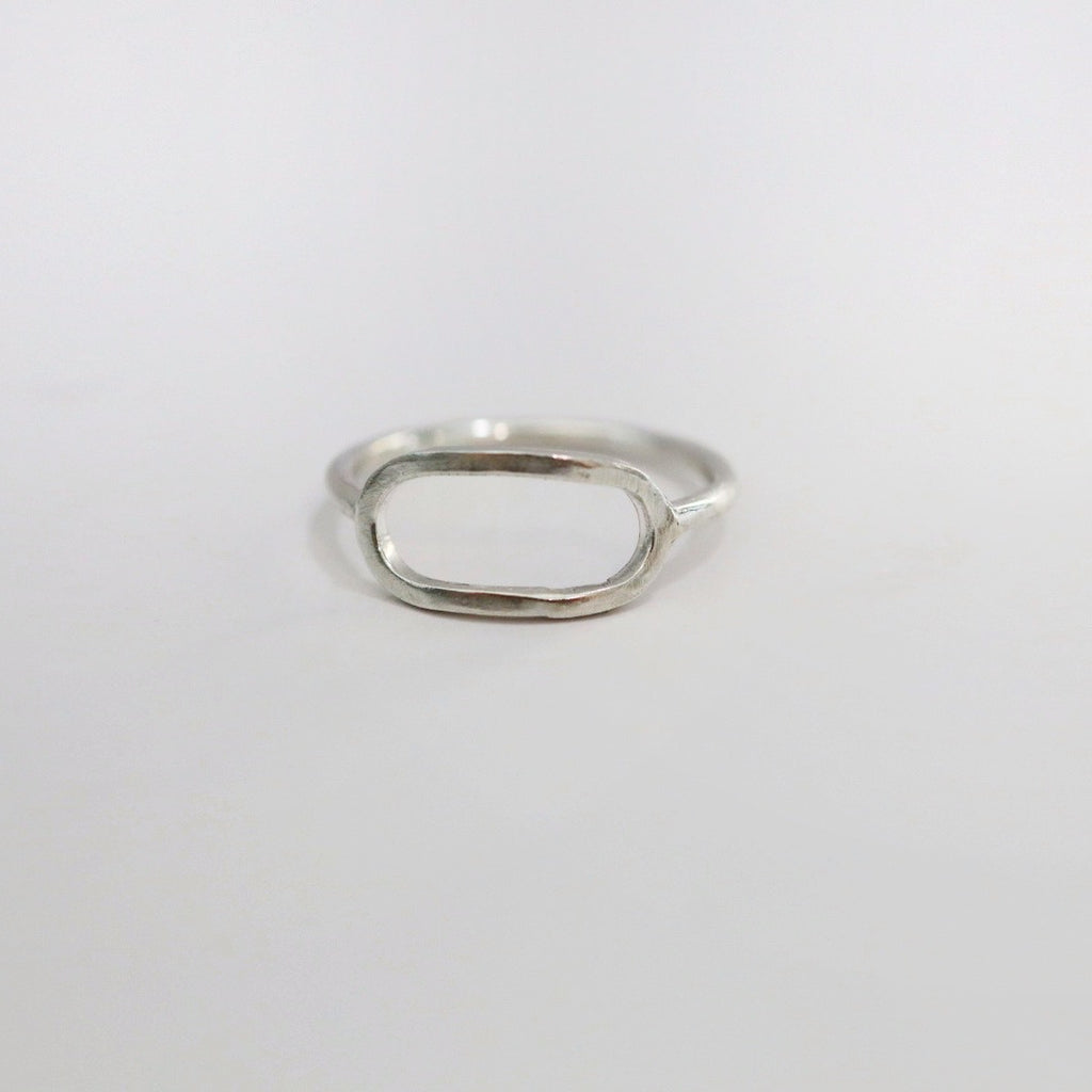 Large Link Stacking Ring in Sterling Silver