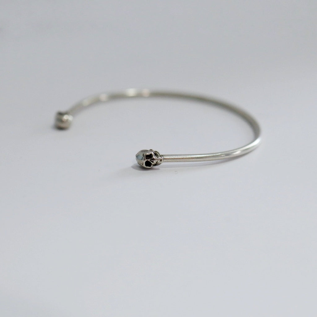 skull cuff bracelet in sterling silver