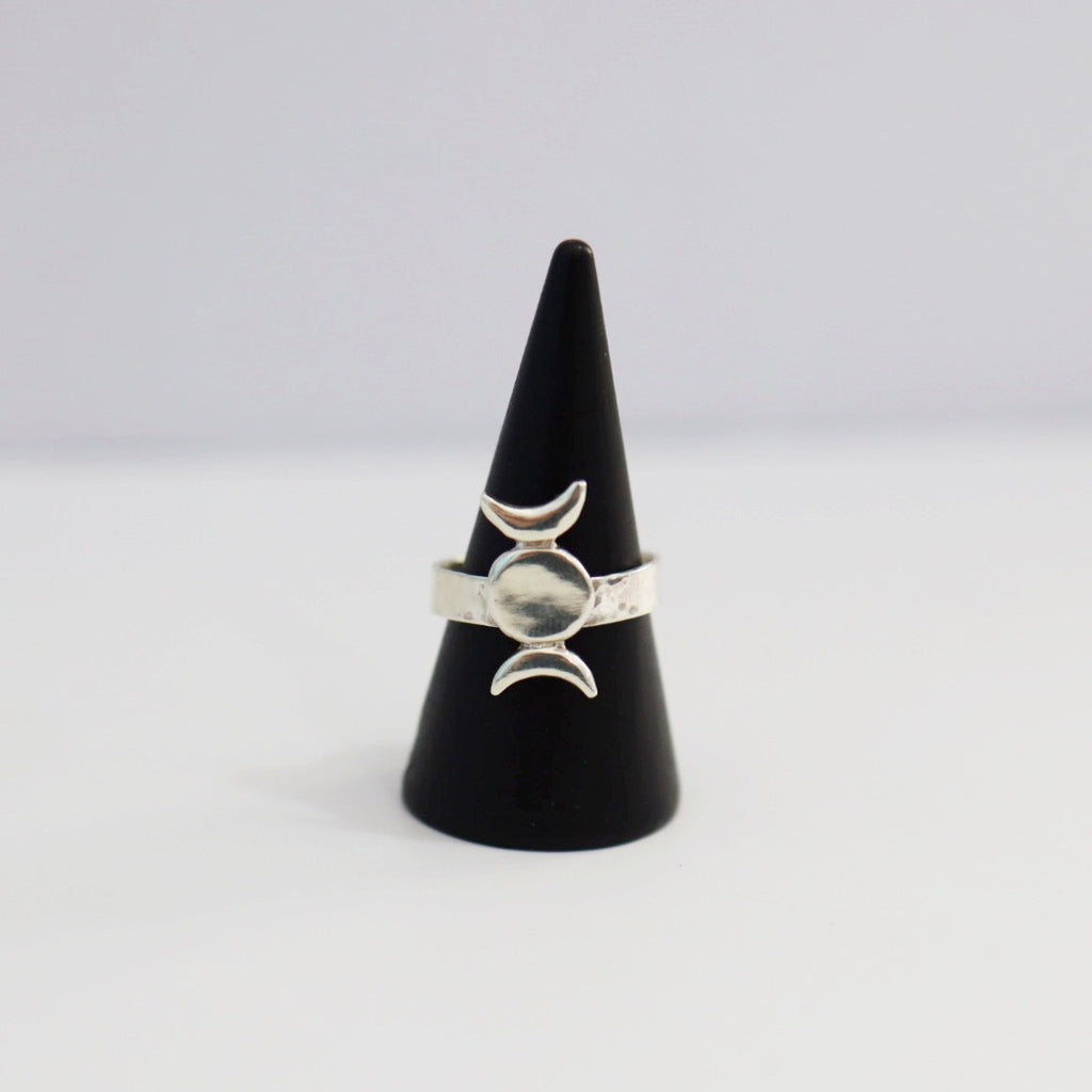 Moon Phase Ring in Sterling Silver / Size 8.25 Ready to Ship