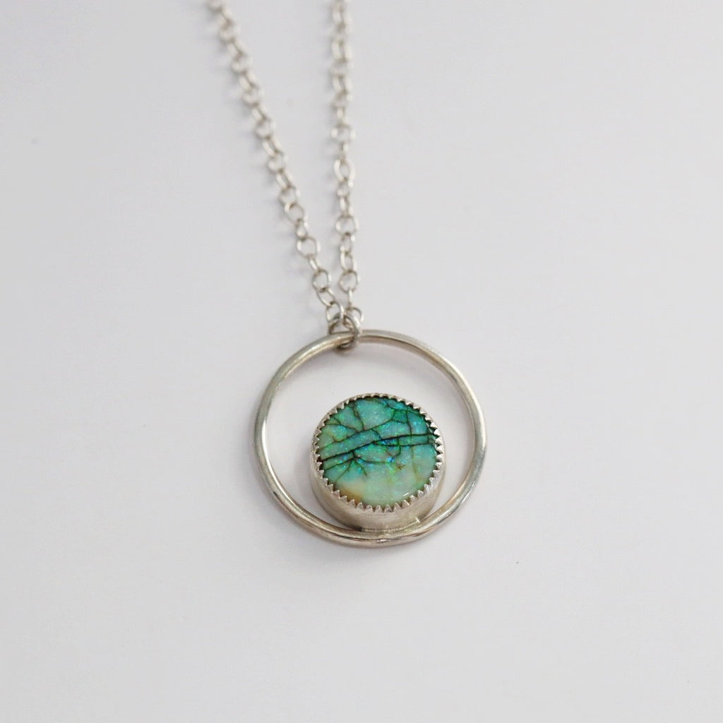 Sterling silver Opal necklace