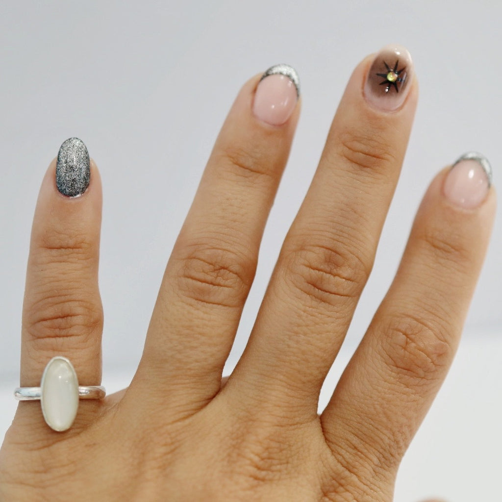 Oval Moonstone Gemstone Ring / Ready to ship sizes 5.5, 7, and 8