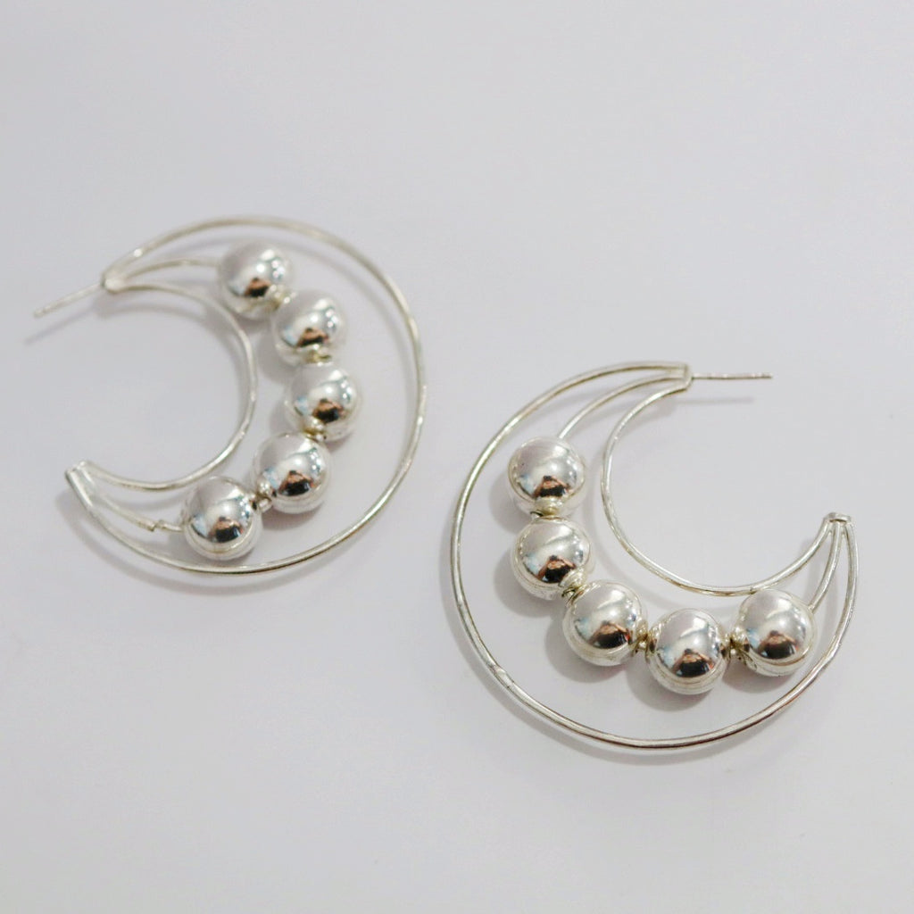 Abacus Hoop Earrings - Choose Your Metal / Ready to Ship