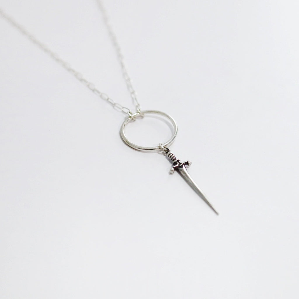 Sword necklace in sterling silver