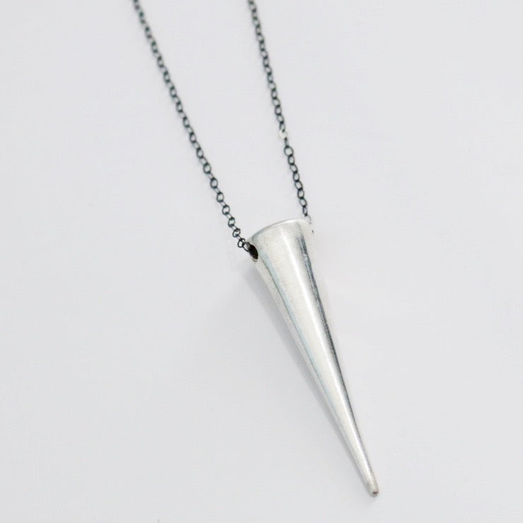 Large Sterling Silver Spike Necklace / Ready to ship