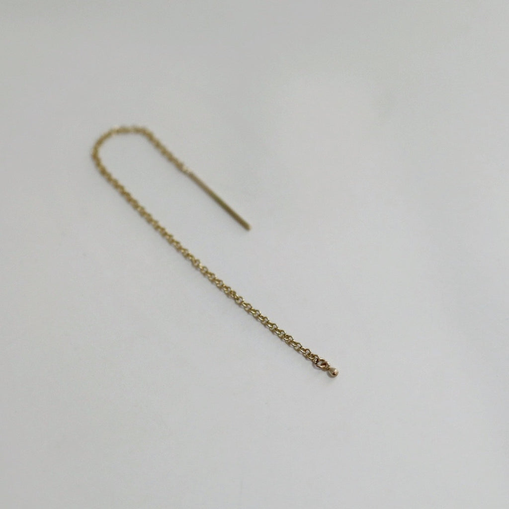 Tiniest Spike Threader Earring in 14 Karat Yellow Gold / SINGLE EARRING / READY TO SHIP