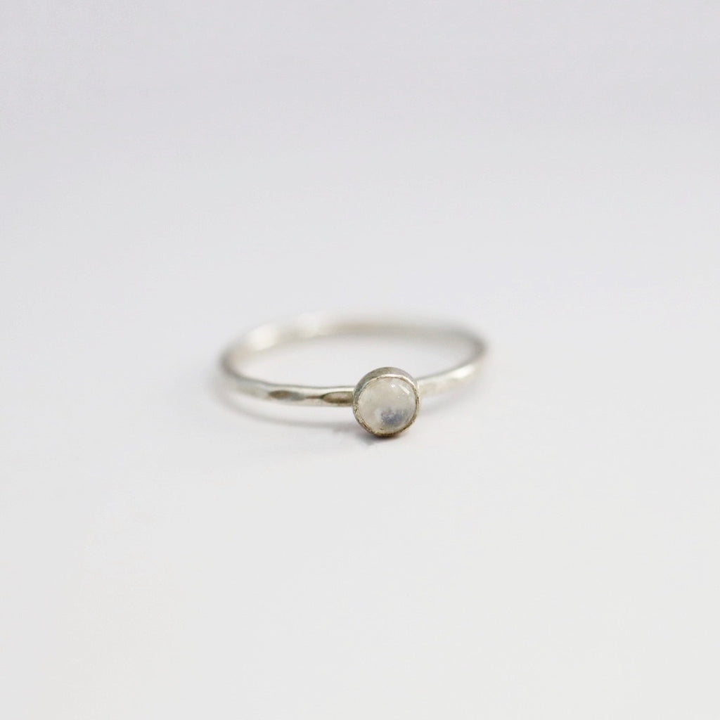 Moonstone Stacking Ring in Sterling Silver