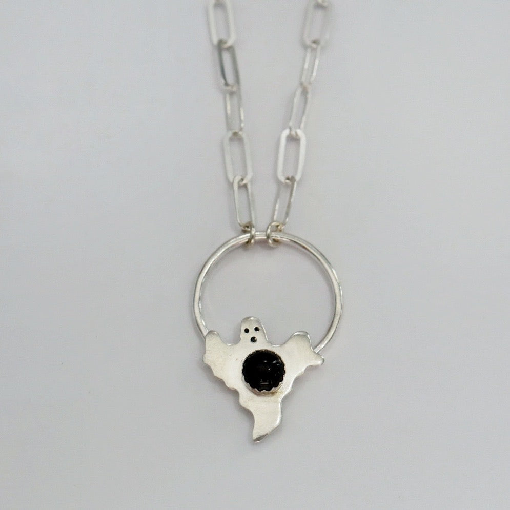Sterling Silver Ghost Necklace / Ready to ship