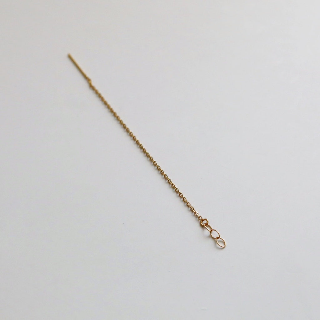 Chain Drop Threader Earring in 14 karat Yellow Gold / SINGLE EARRING / READY TO SHIP