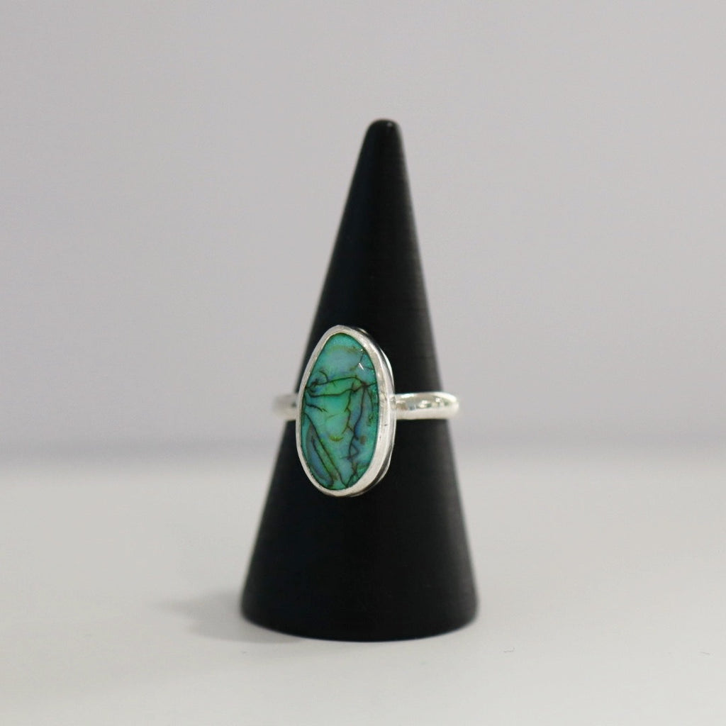 Opal and Sterling Silver Gemstone Ring / Ready to ship size 6