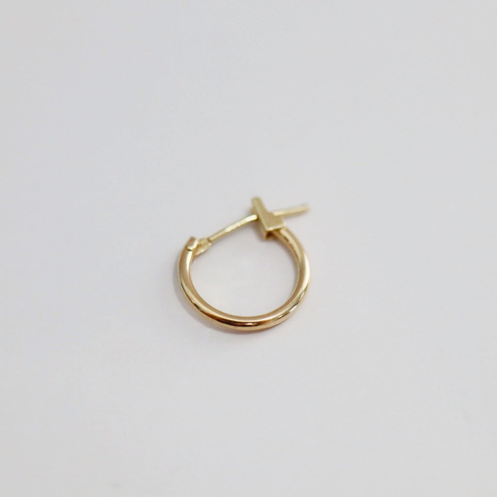 Tiny Hoop Earring in 14 karat yellow gold / SINGLE EARRING / Ready to ship