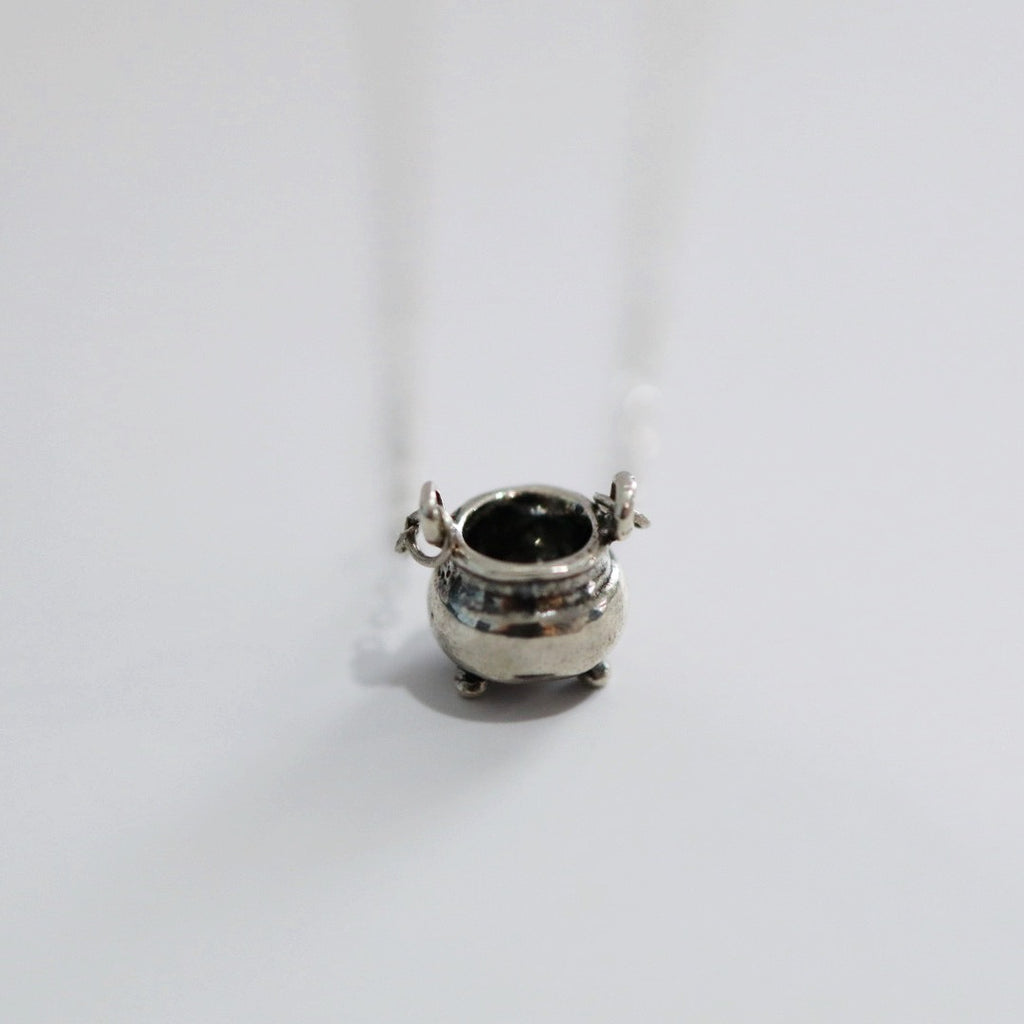 Cauldron necklace in sterling silver
