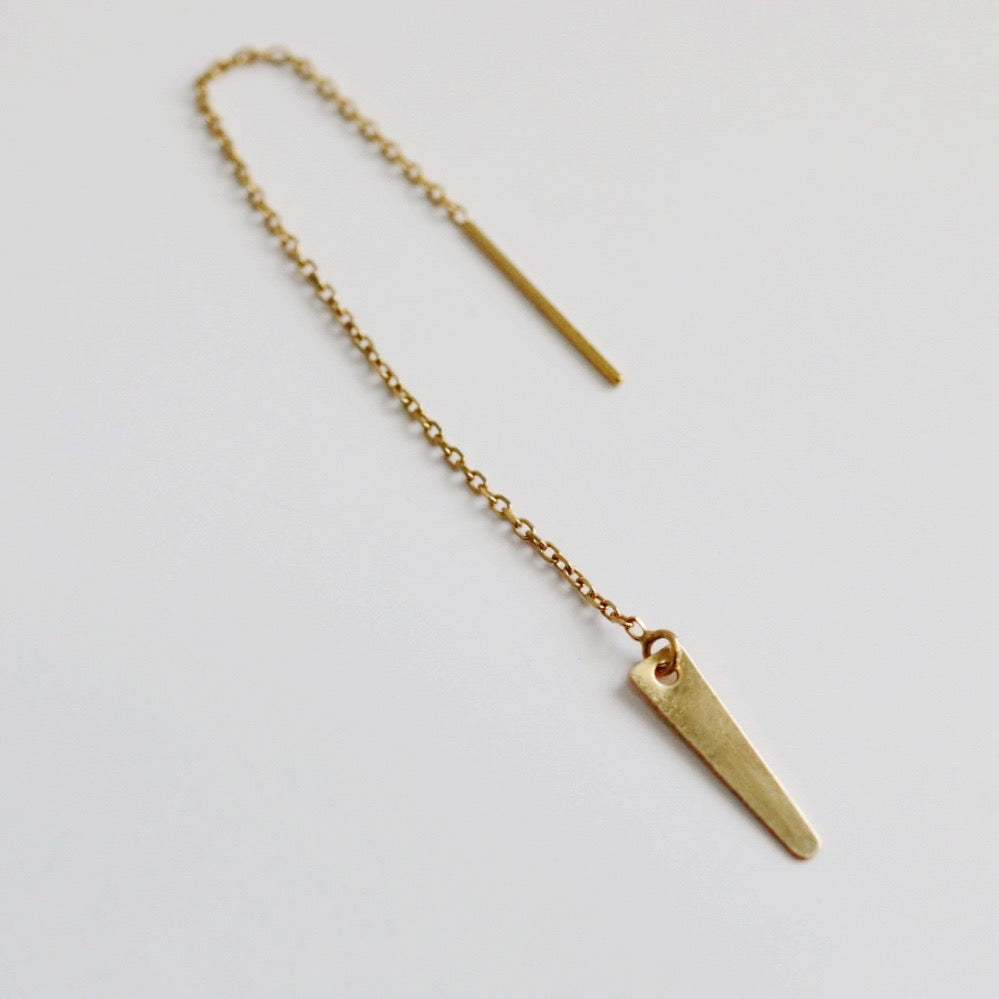 Single spike threader earring