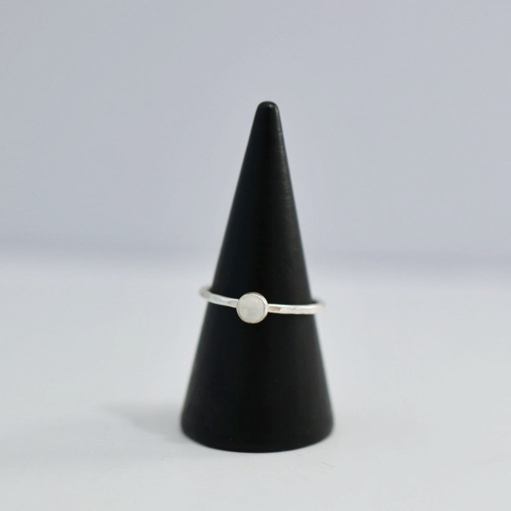 Moonstone Stacking Ring in Sterling Silver