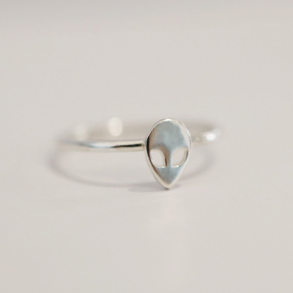 Alien Stacking Ring in Sterling Silver / Size 6 and 7  Ready to ship