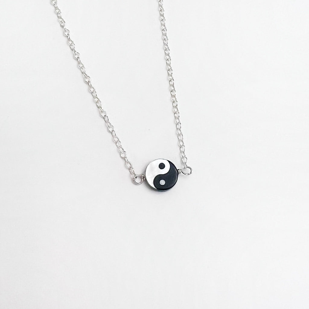 yin yang layering necklace