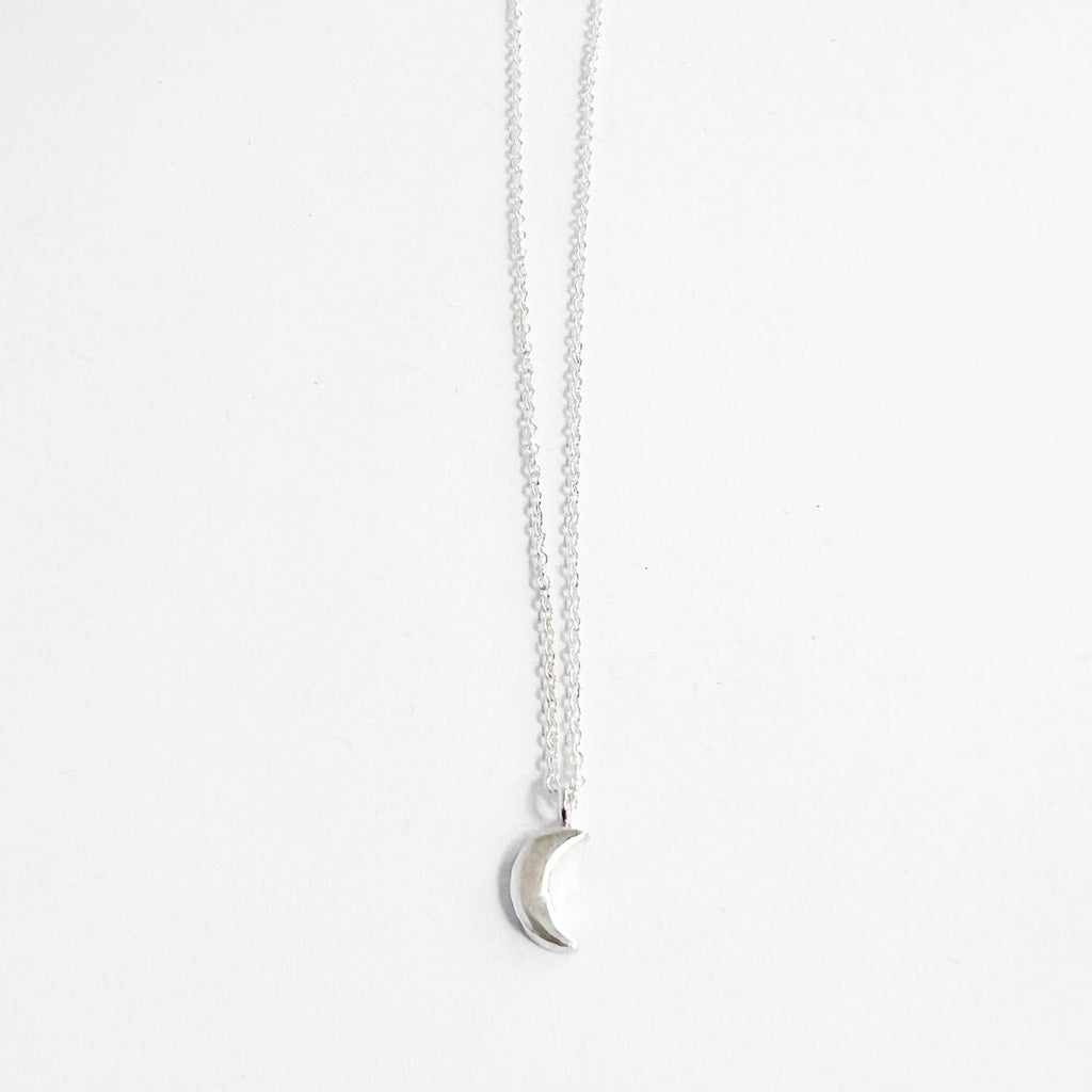 sterling silver la luna moon necklace