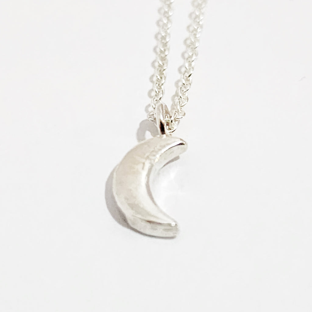 Sterling Silver La Luna Moon Charm Necklace
