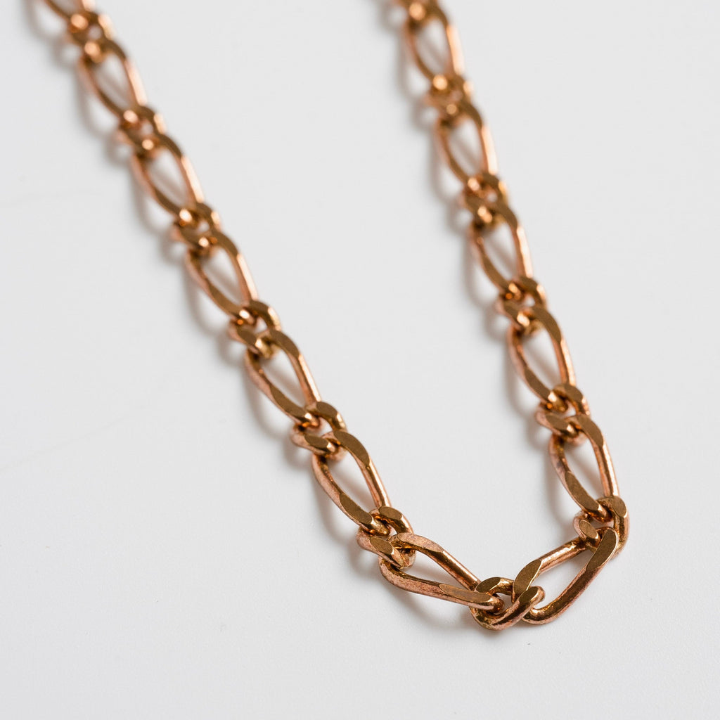Red Brass Figaro Chain Necklace
