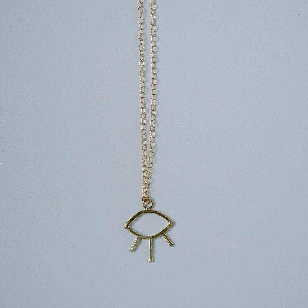 Hammered Eye Necklace - Choose Your Metal