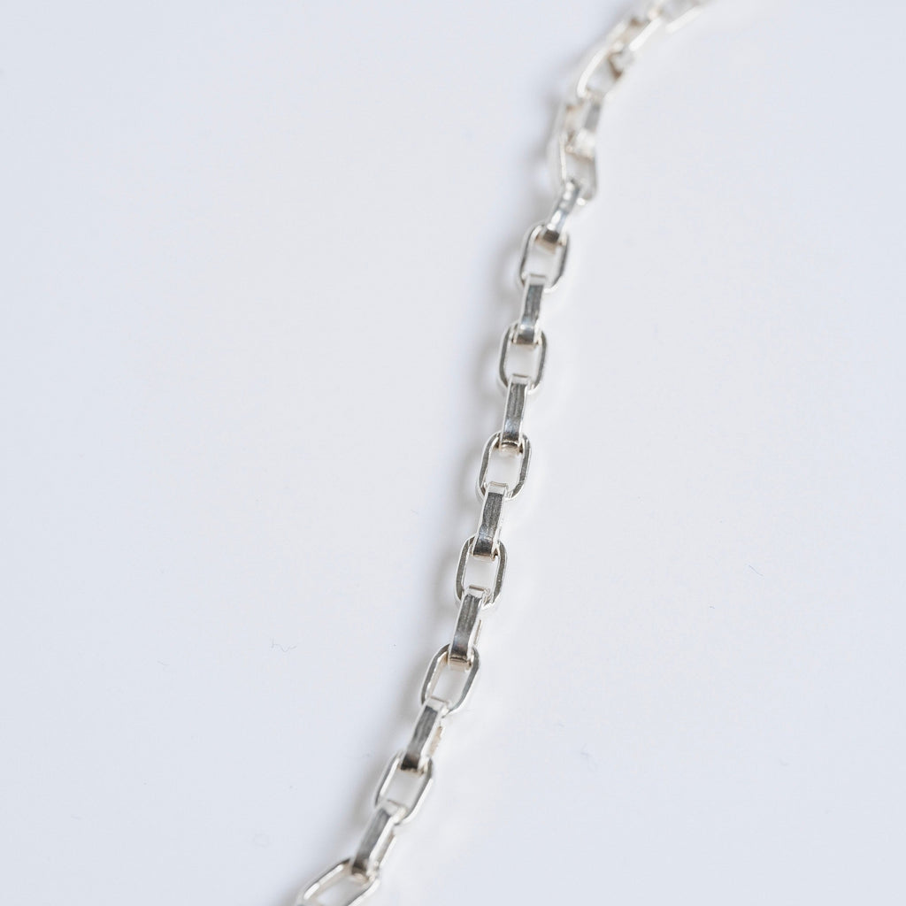 Sterling Silver Oval Link Chunky Chain Bracelet