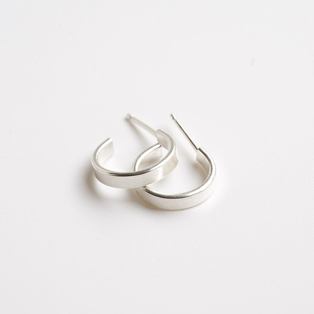 Tiny Hoop Earrings in Sterling Silver