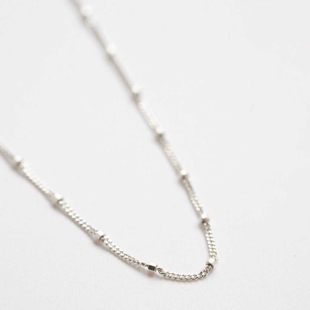 Sterling Silver Beaded Collar Necklace