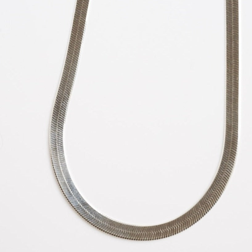 sterling silver herringbone necklace