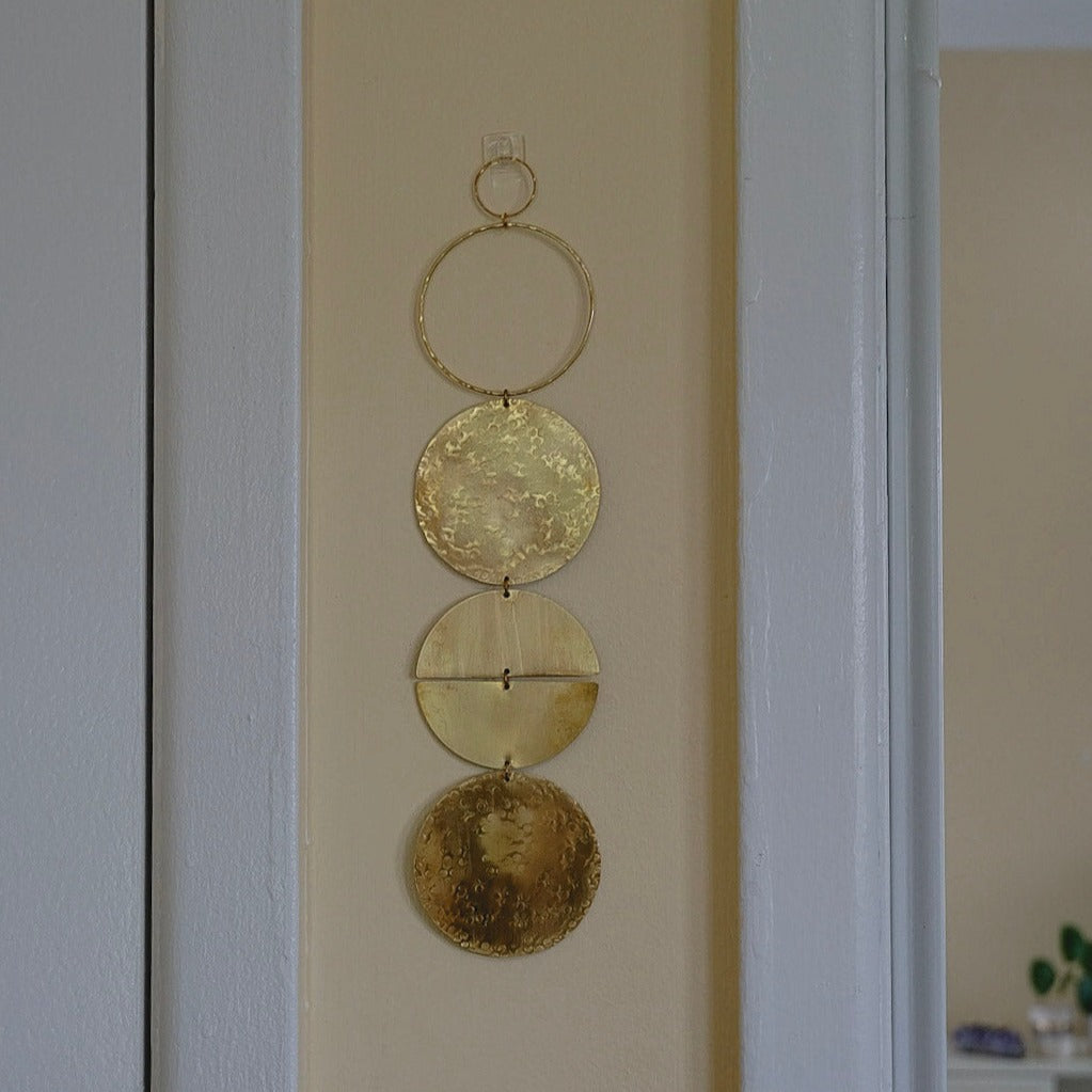 Brass Geometric Circle Wall Hanging - Choose Your Size