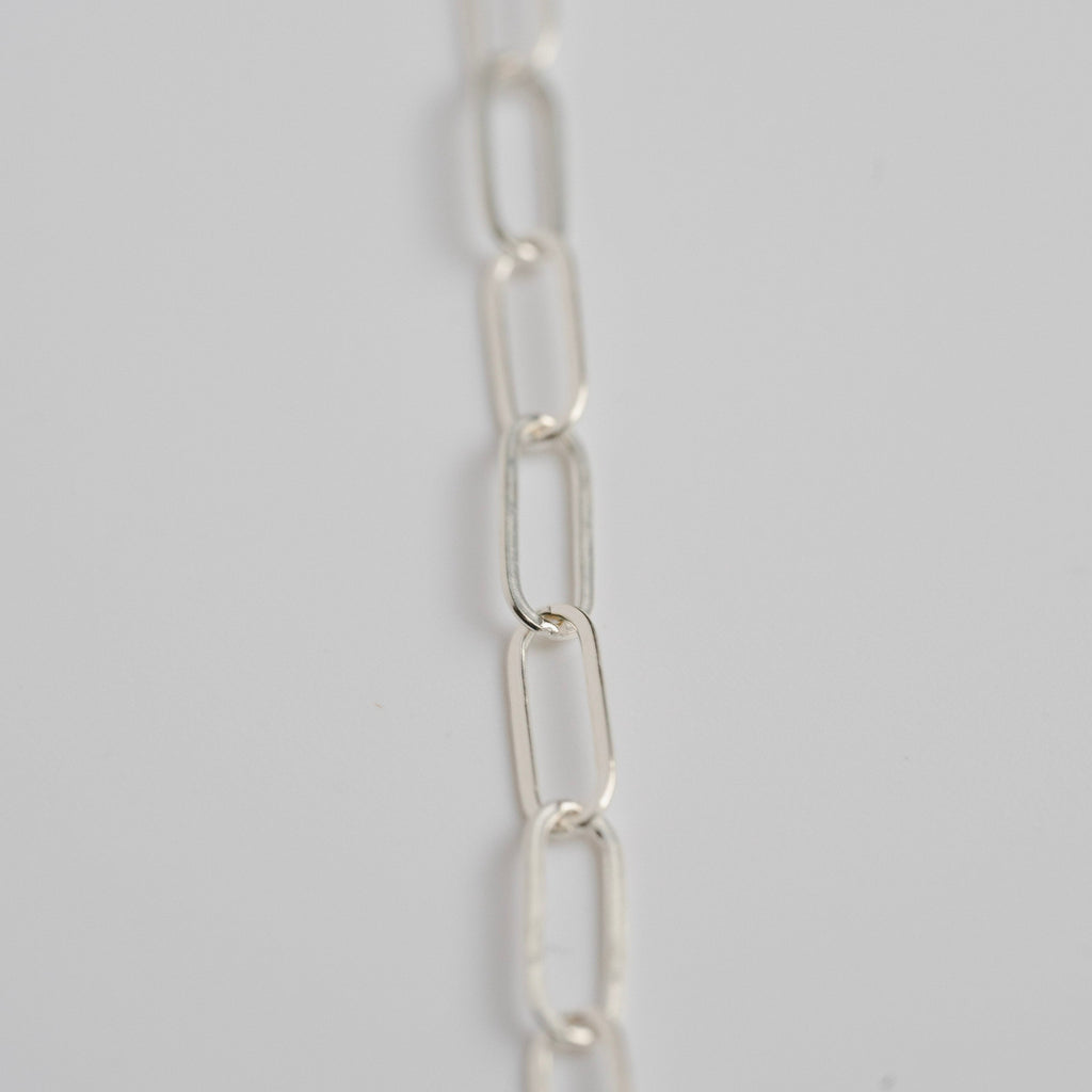 Sterling Silver Paperclip Necklace - Choose Size