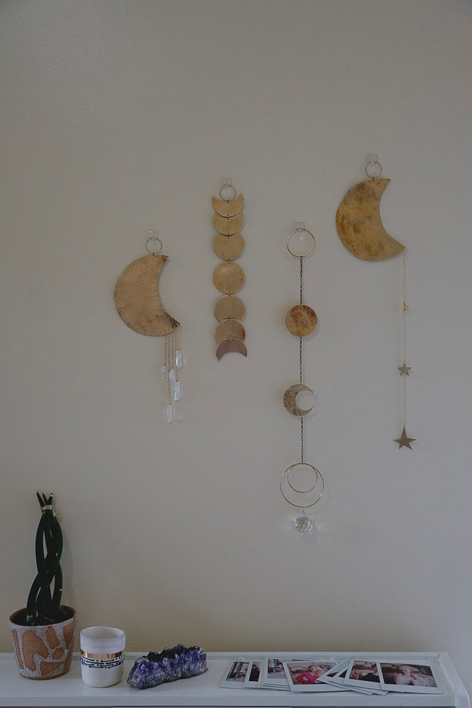 Brass Moon and Star Wall Hanging