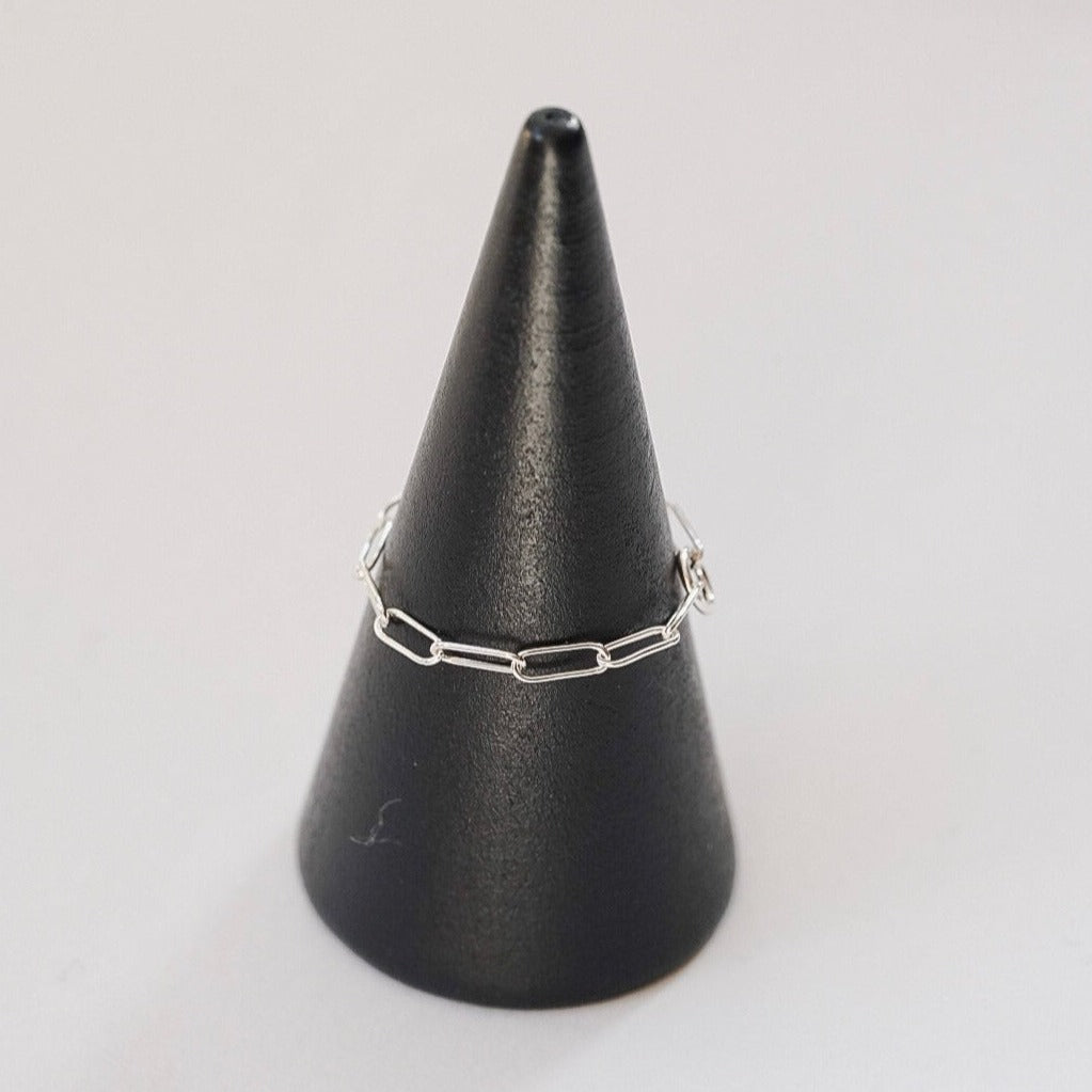 sterling silver paperclip ring