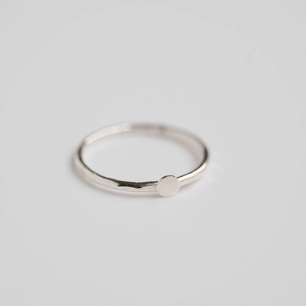Tiny Circle Stacking Ring in Sterling Silver