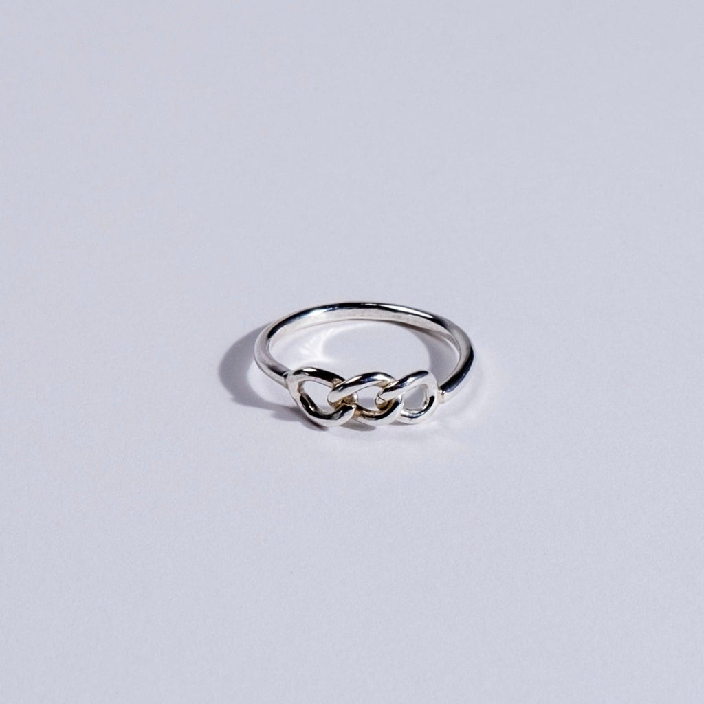 sterling silver chain link stacking ring 