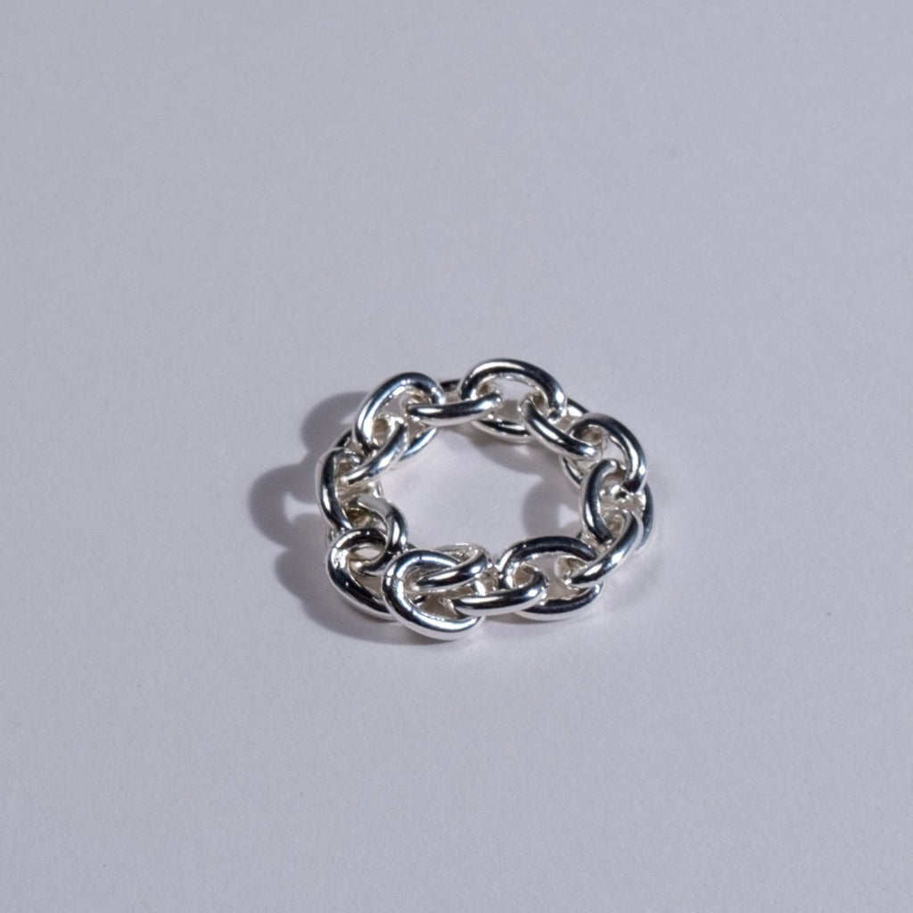 Thick Link Ring in Sterling Silver
