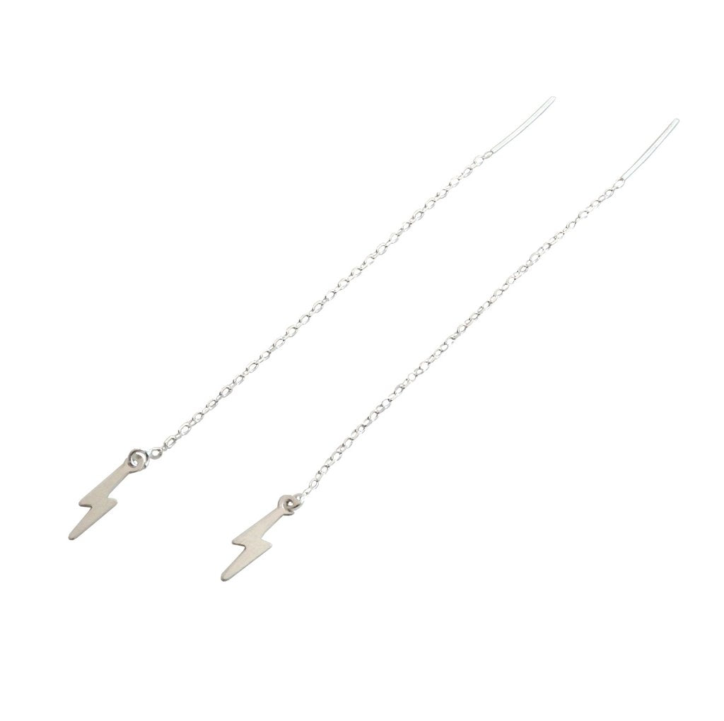 Metrix Jewelry - Lightning Bolt Threader Earrings (in Sterling Silver)