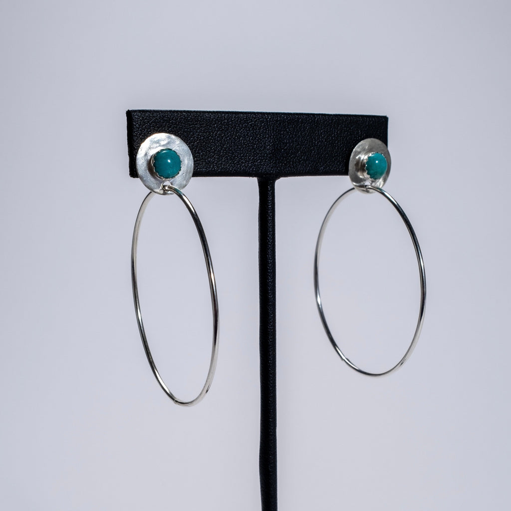 Gemstone Stud and Hoop Earrings - Choose Your Gemstone and Metal