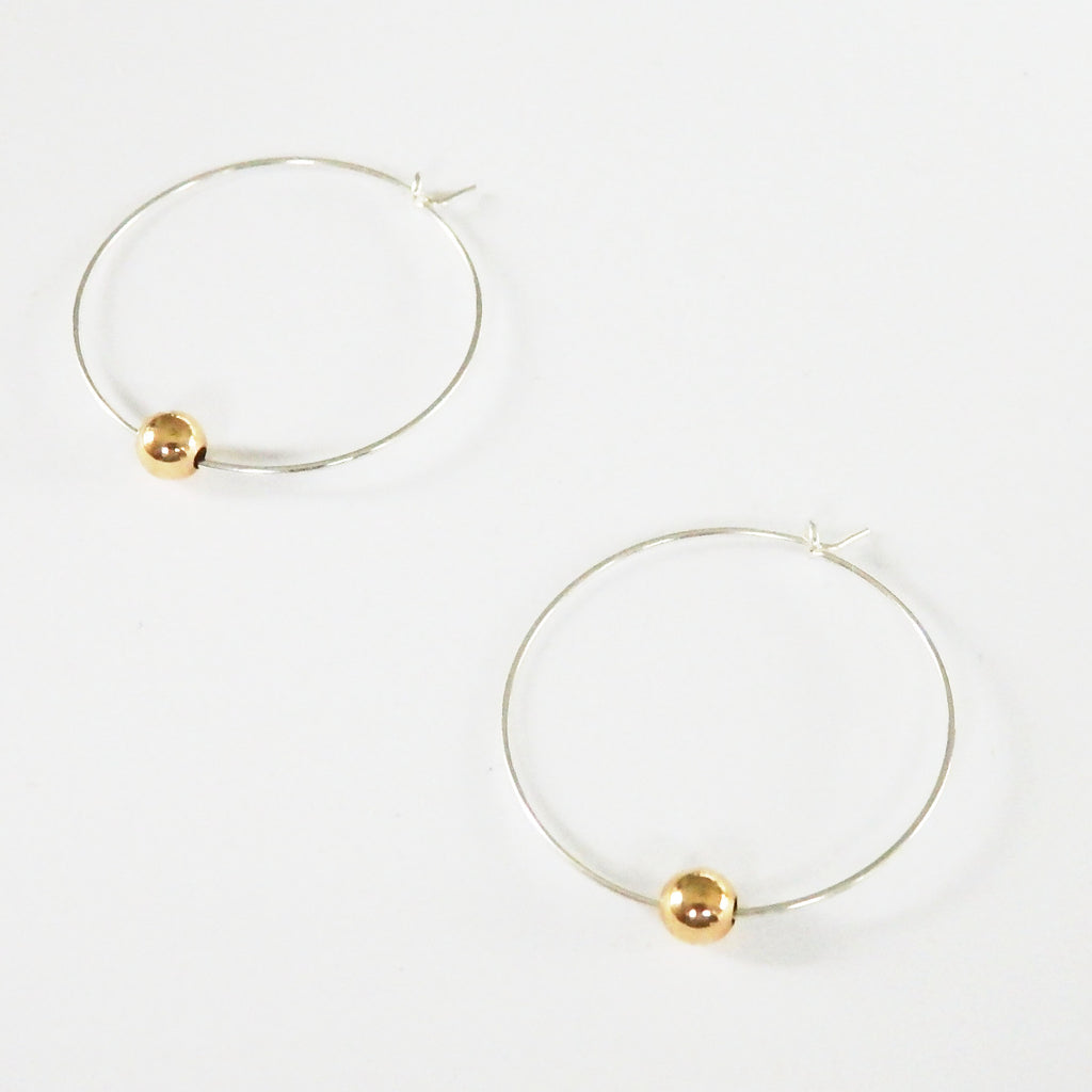 Metrix Jewelry - Simple Beaded Hoop Earrings