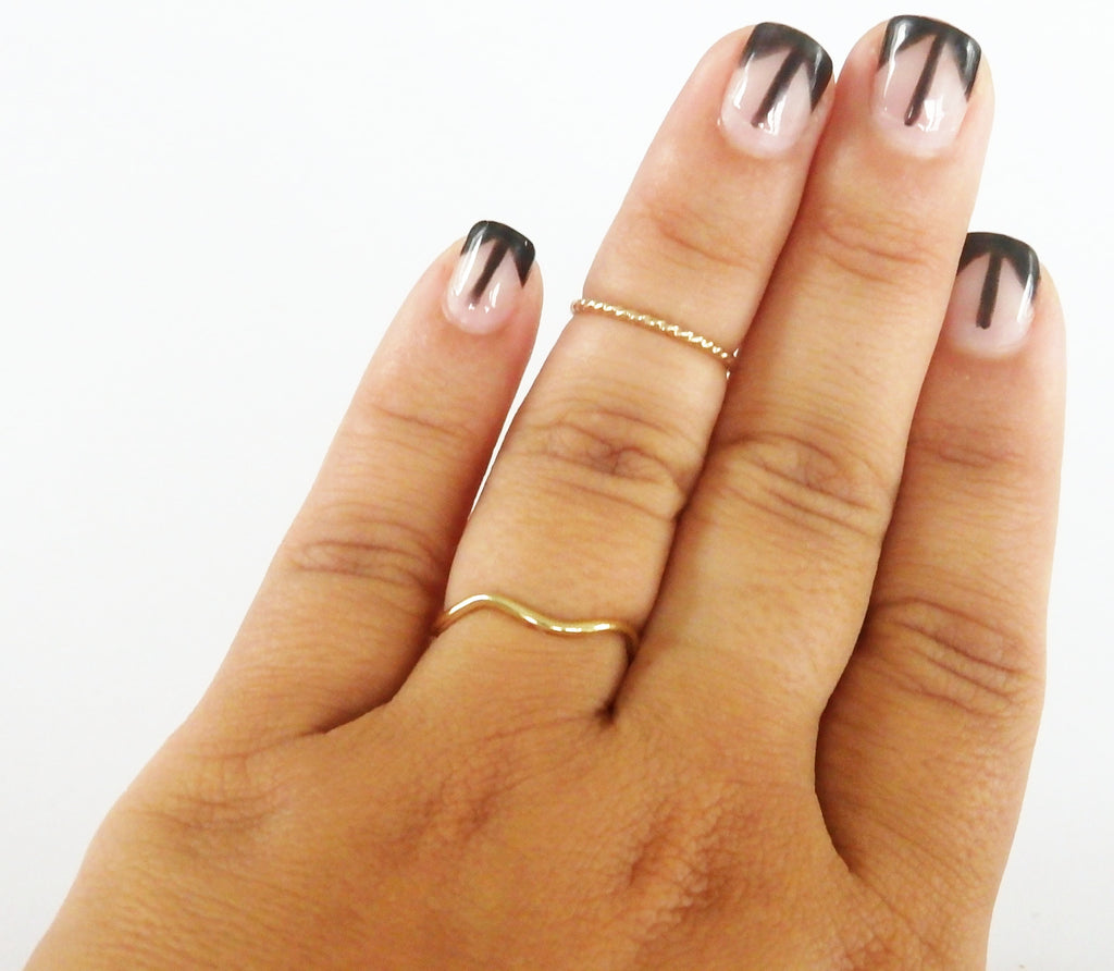 Wave Stacking Ring in Sterling Silver